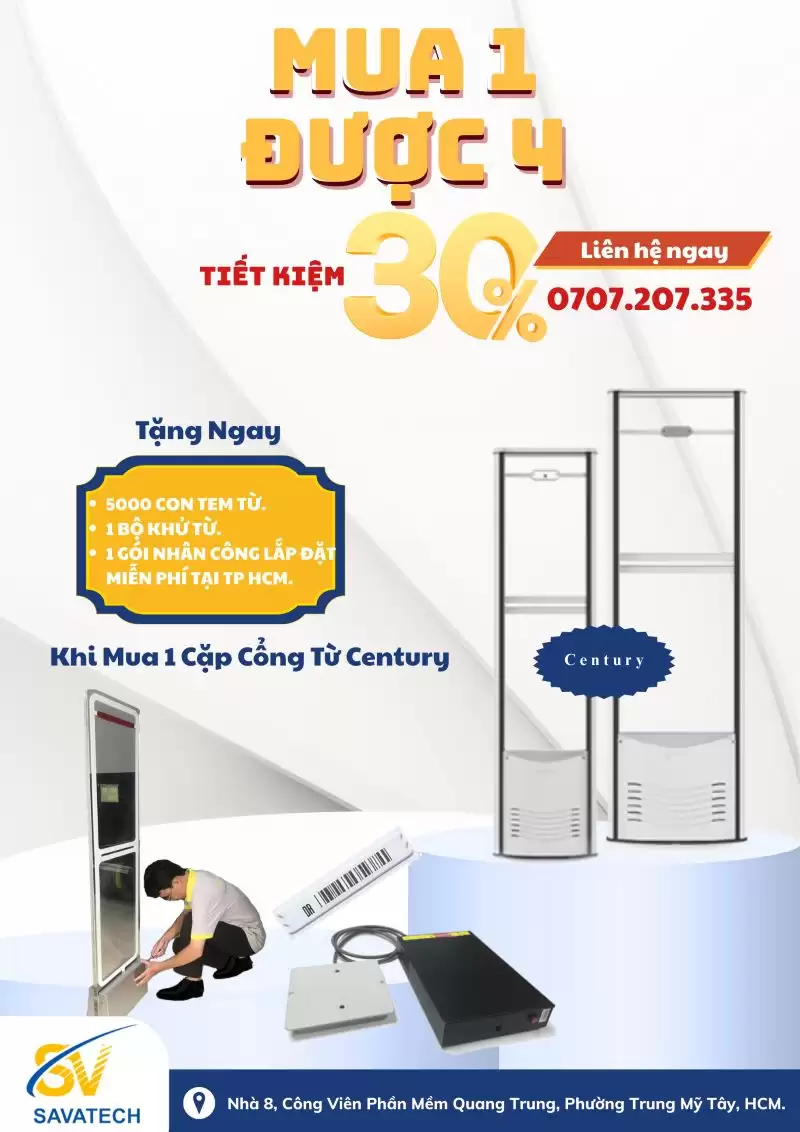 Sale Cuối Năm – Mua Cổng Từ Tặng Bộ Khử Từ + 5.000 Tem + Lắp Đặt Miễn Phí Sale Cuối Năm – Mua Cổng Từ Tặng Bộ Khử Từ + 5.000 Tem + Lắp Đặt Miễn Phí